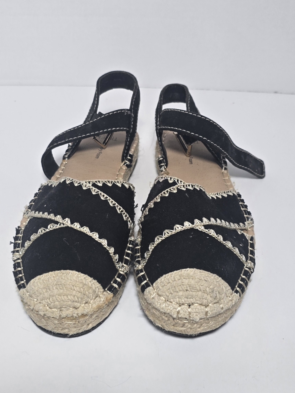 Black Espadrille Flats